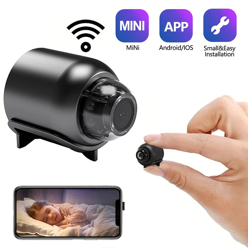 Home Cinema Wireless - كاميرا صغيرة بدقة 1080 بكسل، تدعم